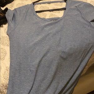 workout blue tee